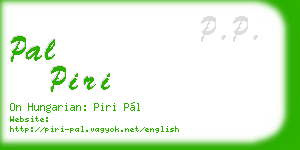 pal piri business card